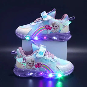 Tênis de LED Princesa Elsa