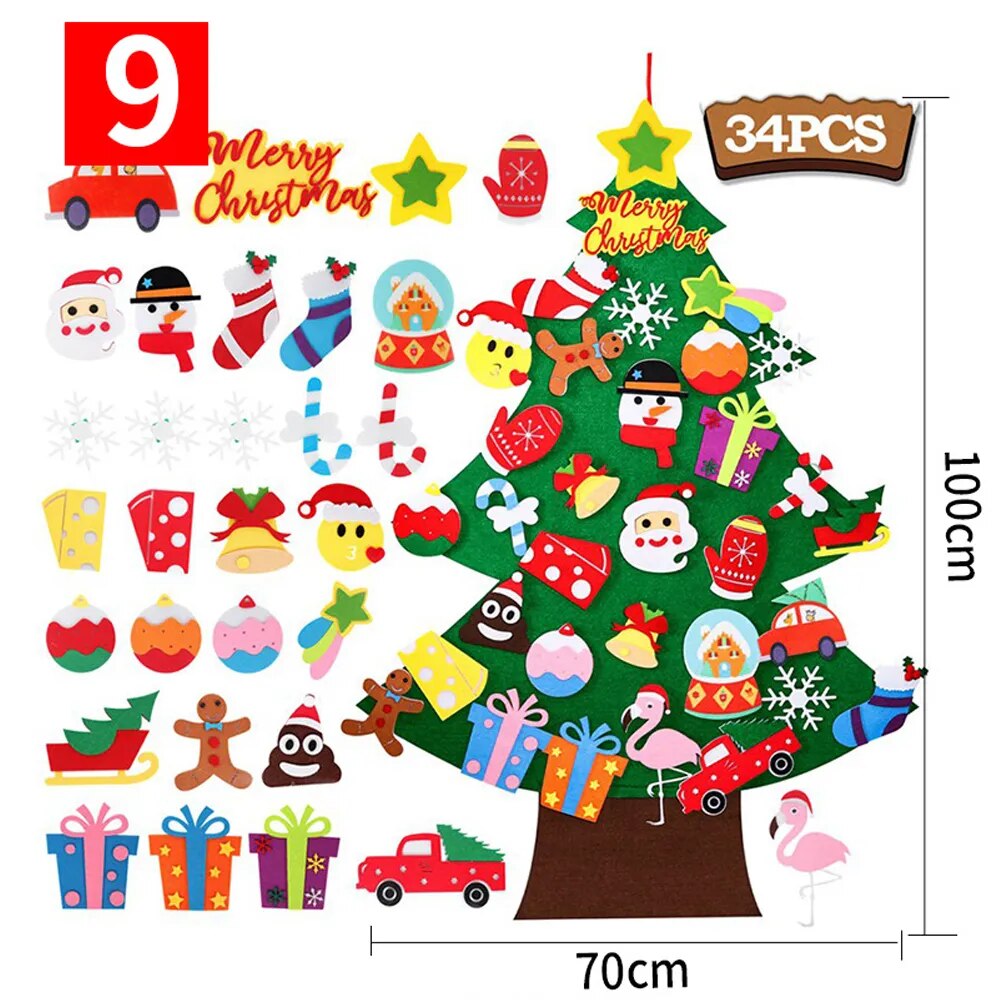 Árvore de Natal de Feltro para Crianças - Natal 2023